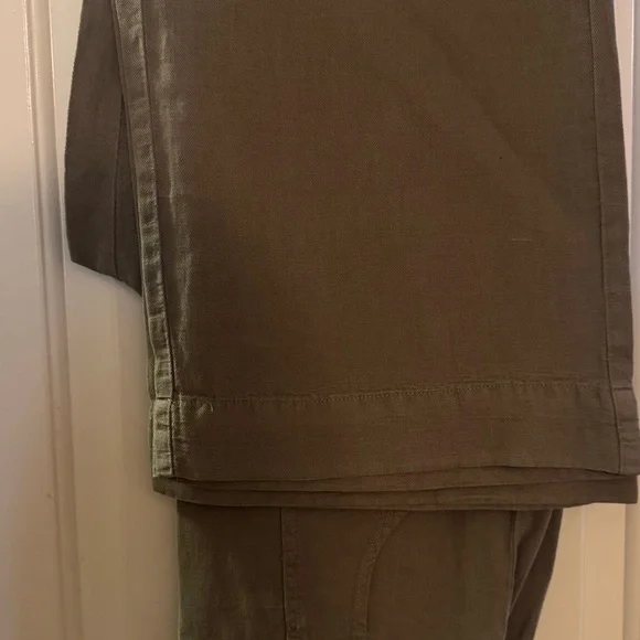 Joie Women’s Vintage Look Wide Leg Cropped Pants Size 6 Green - Picture 2 of 5